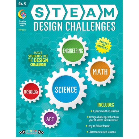 Creative Teaching Press STEAM Design Challenges Resource Book, Gr. 5 8212